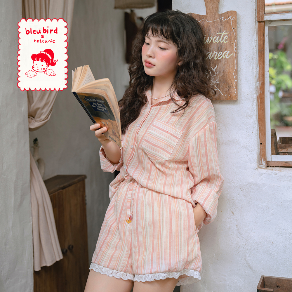 BLEUBIRD Set gồm áo sơ mi và quần shorts Waikiki