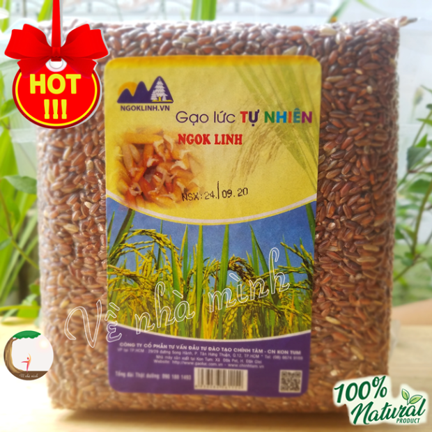 GẠO LỨT ĐỎ 6 THÁNG HỮU CƠ TRỒNG TỰ NHIÊN 1KG dùng trong ăn dưỡng sinh, thực dưỡng, eatclean, ăn chay, ăn kiêng giảm cân