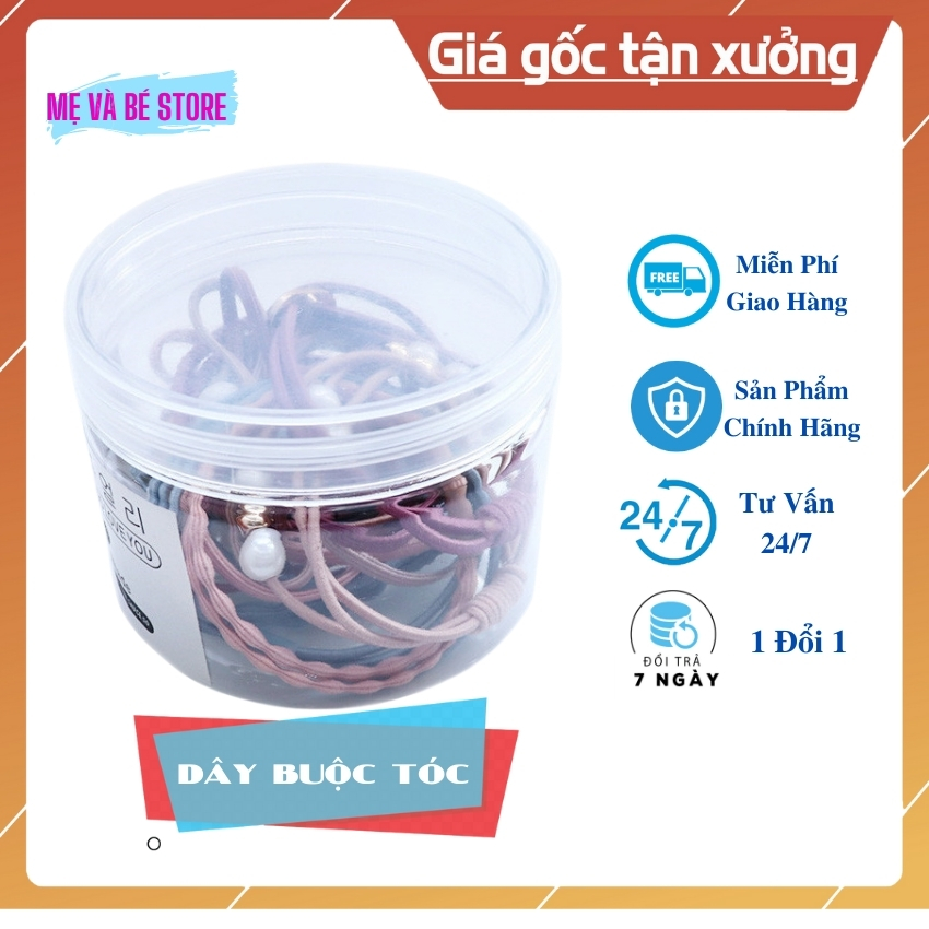 Combo 12 dây buộc tóc hàn quốc- tặng ngay hộp đựng