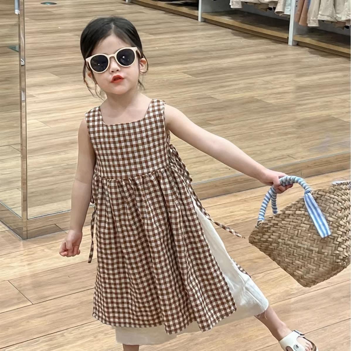Đầm Hàn Quốc bé gái với chất liệu thô hàn cho bé từ 12-40kg - 2