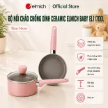 (SALE 8.8)Bộ nồi chảo chống dính Baby siêu bền Elmich EL-1170OL đáy từ size 16cm