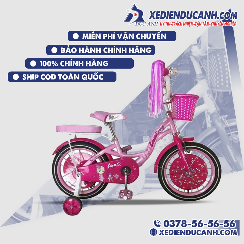 [HÀNG CÓ SẴN - XE ĐẠP TRẺ EM] Xe đạp cho bé 6 đến 9 tuổi LanQ WLN