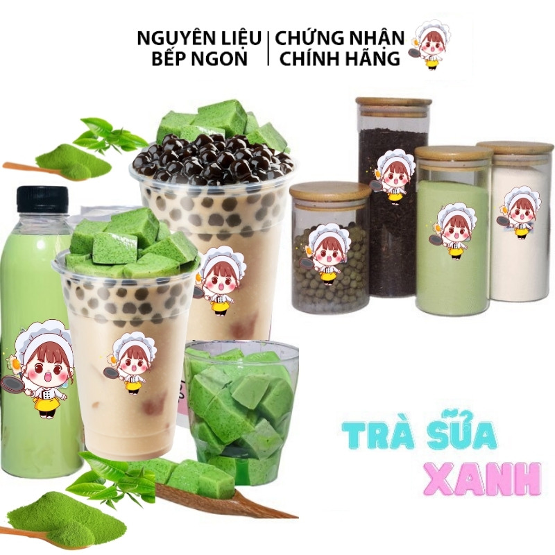 SET TRÀ SỮA THÁI XANH TỰ PHA NẤU ĐƯỢC 42-45 LY - NGUYÊN LIỆU BẾP NGON