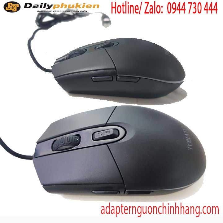 Chuột có dây gaming tomato g201 led 7 màu 3200dpi