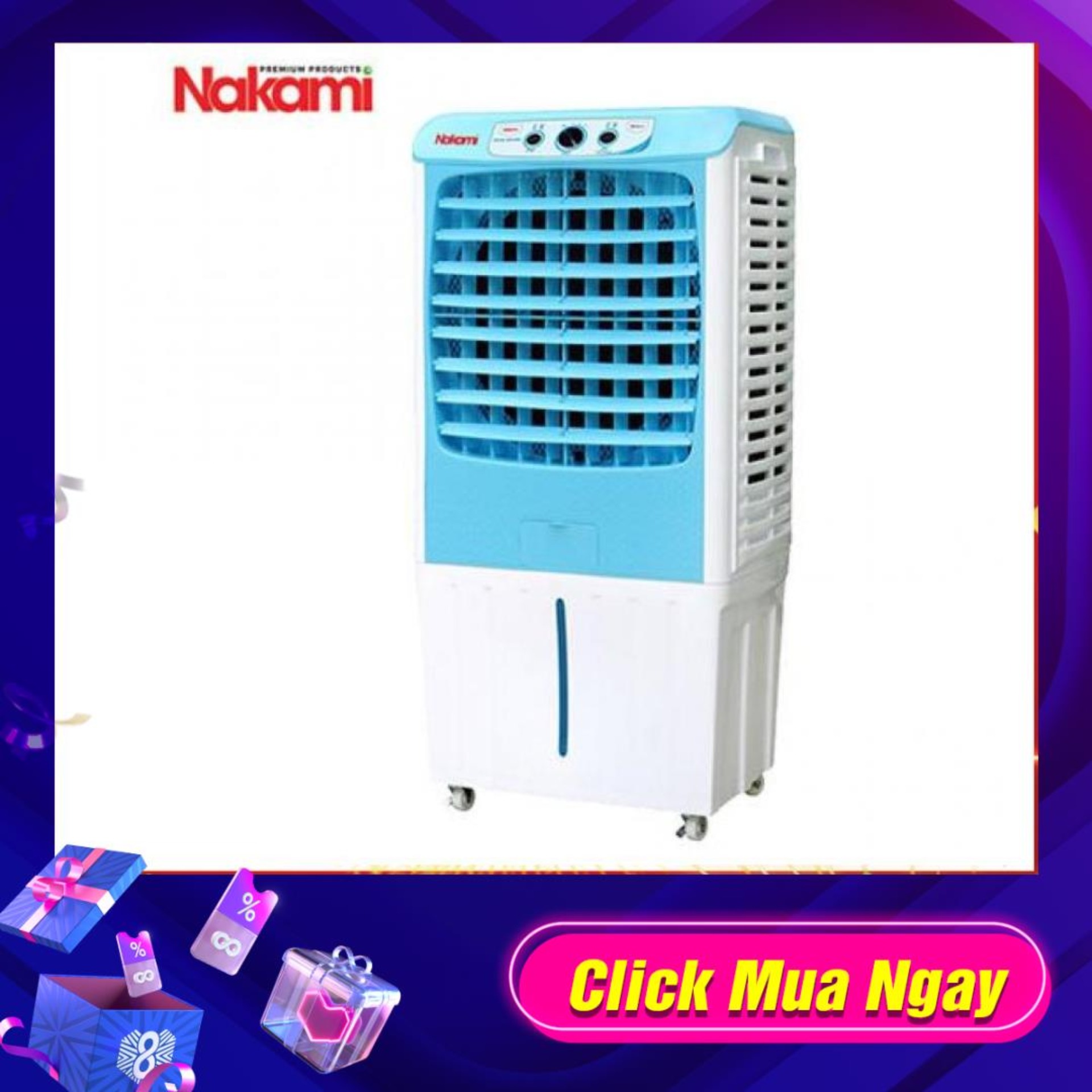[Trả góp 0%][ XẢ KHO ] Quạt điều hòa hơi nước làm mát không khí NAKAMI NKM-04000C( Nút Cơ )