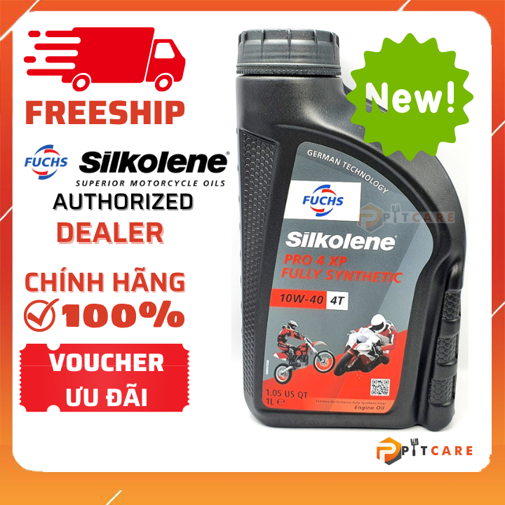 Nhớt xe máy fuchs silkolene pro 4 có chiết lẻ chạy êm mát máy
