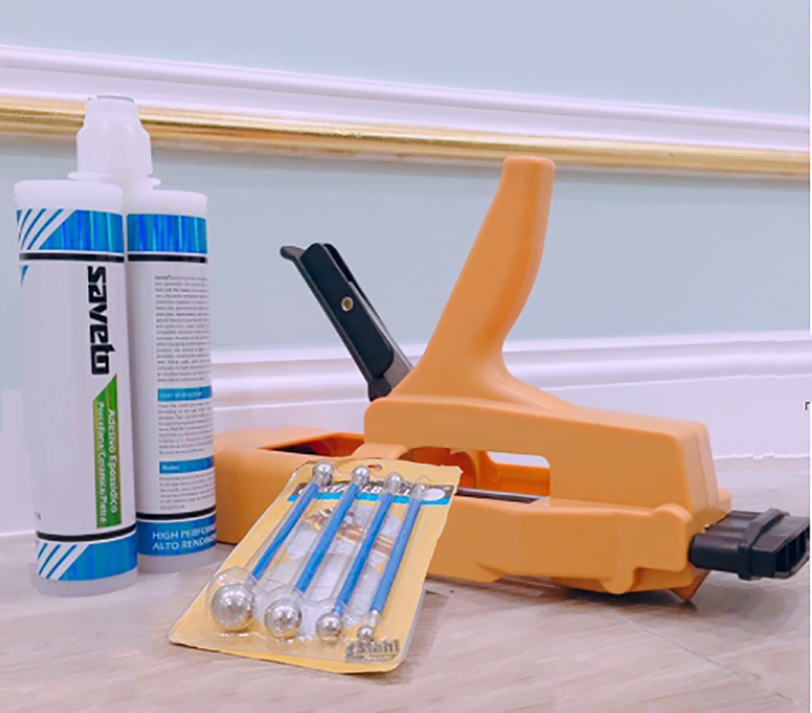 Bộ dụng cụ bắn keo Saveto, keo chít mạch gạch cao cấp (3 món)