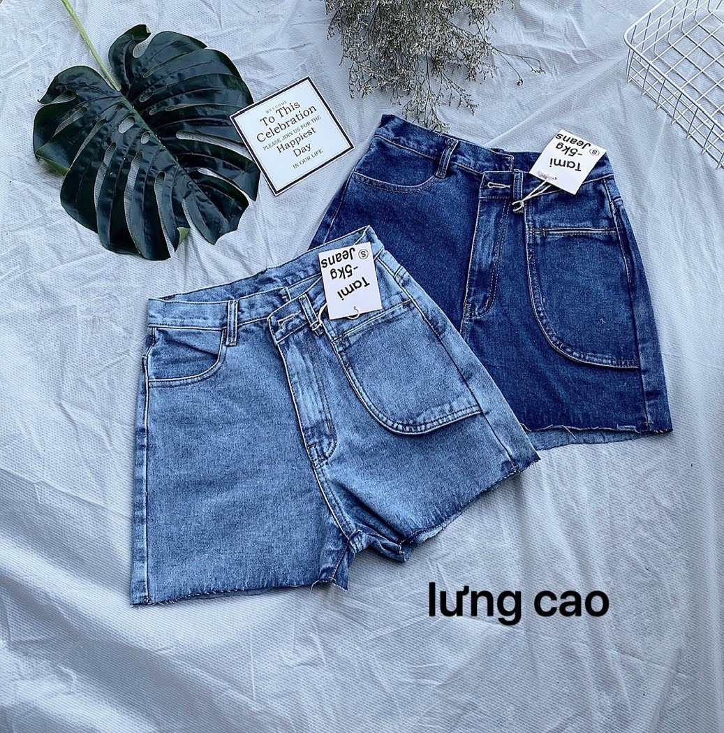 [HCM]Quần Short Jean Nữ Lưng cao Túi Vuông Kiểu Bao ChấtHàng Jean Bao Đẹp Bao Dày Dặn-JT