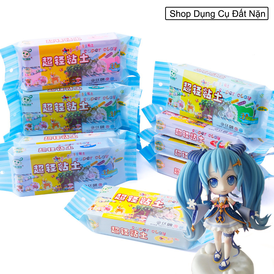Đất sét nhẹ tự khô Super Clay, đất sét chuyên nghiệp, đất sét tạo hình, đất nặn Đài Loan