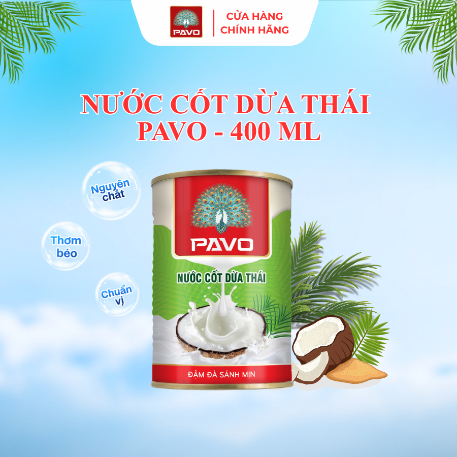 Pavo Thai Coconut Milk Imported from Thailand 400ml