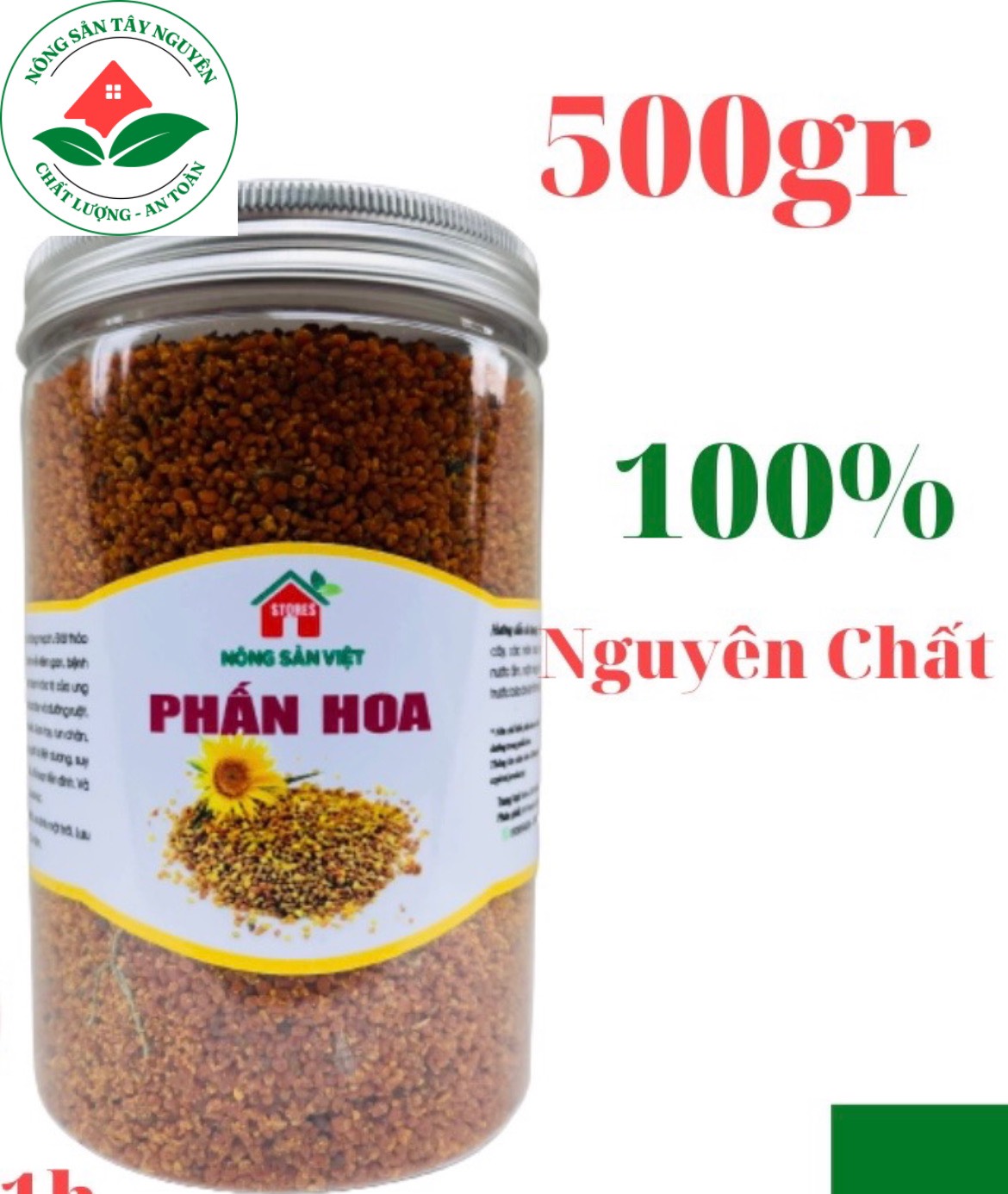 Phấn hoa mật ong nguyên chất hộp 500gr