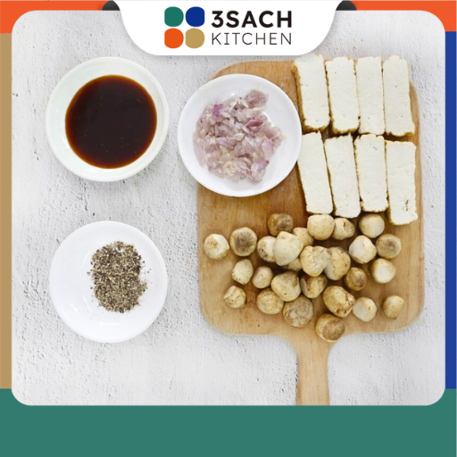 [RTC] Đậu Hũ Xào Nấm Rơm (Khay 380Gr)
