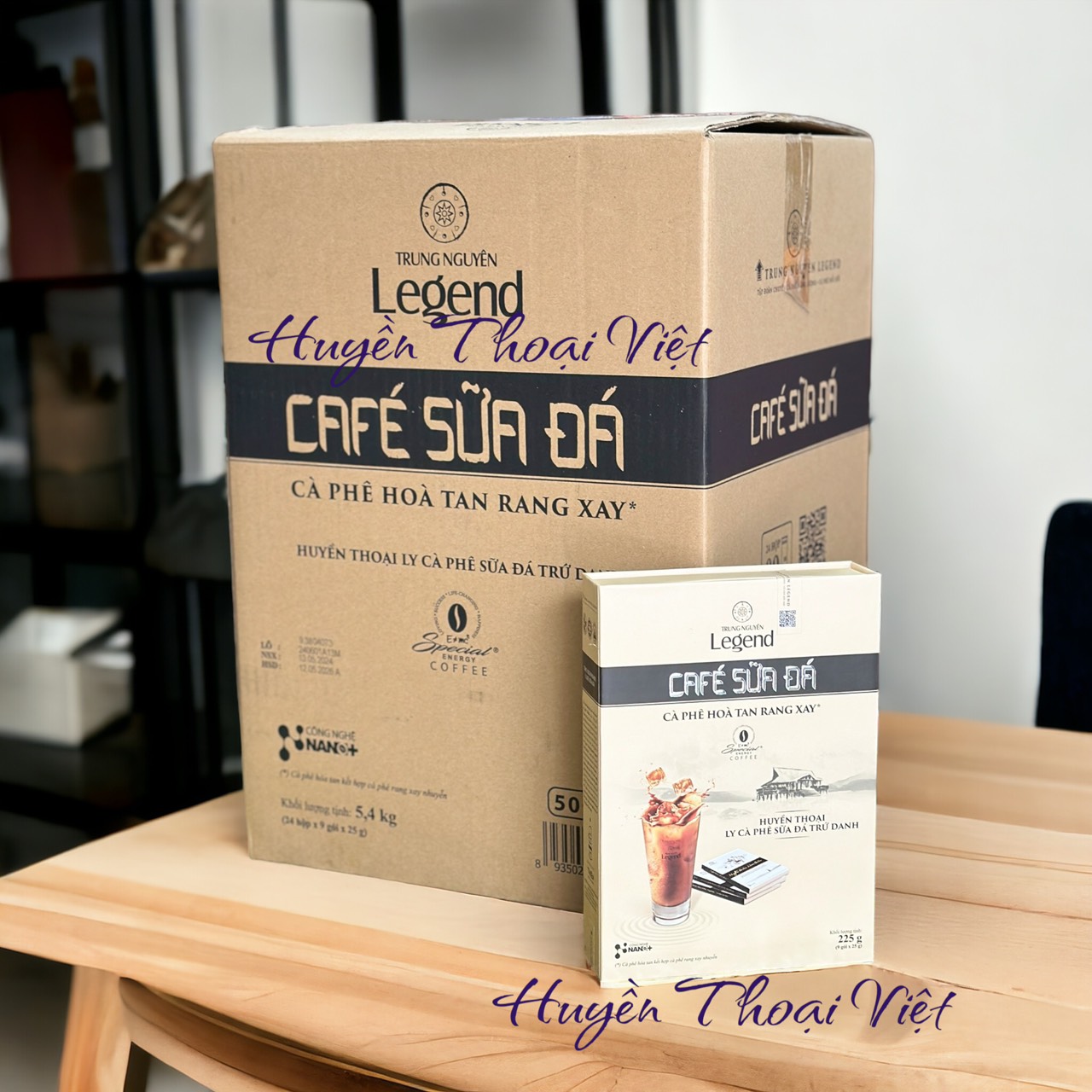 Thùng cà phê legend sữa đá - hộp 9 gói - cà phê ngon nhất thế gian