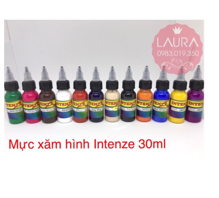 Mực xăm tattoo Intenze 30ml, xăm hình trên người