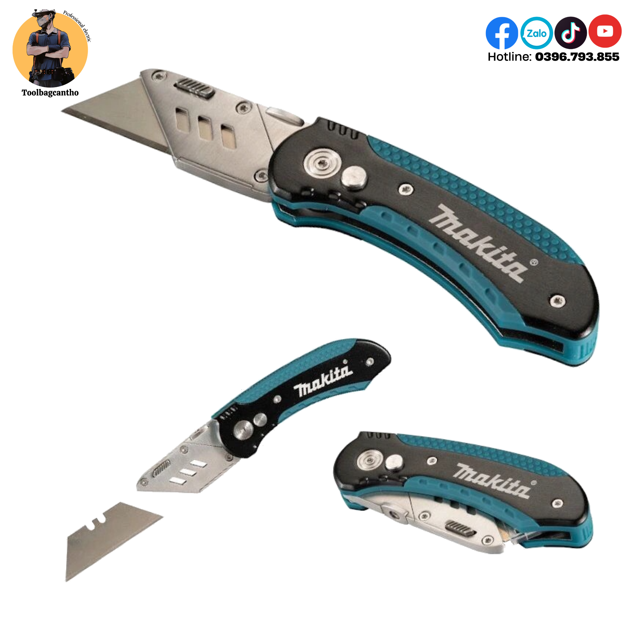 Dao rọc cáp gấp gọn makita e-11520