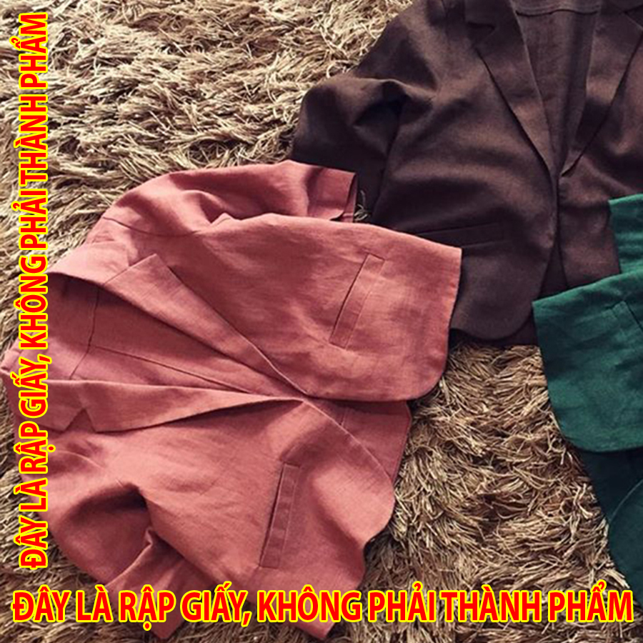 Rập giấy kr065 - blazer lửng đơn giản dễ may