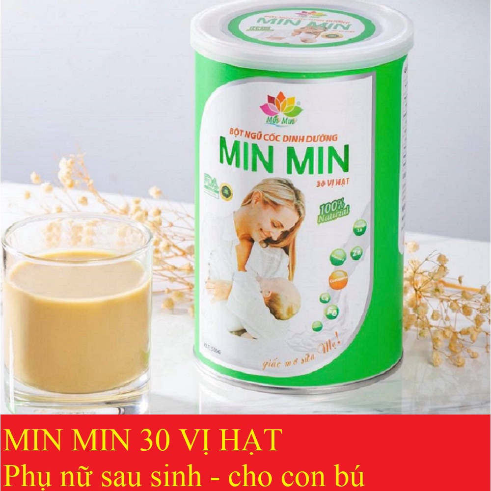 Bột ngũ cốc dinh dưỡng lợi sữa min min 30 vị hạt 500g - KATOJI STORE