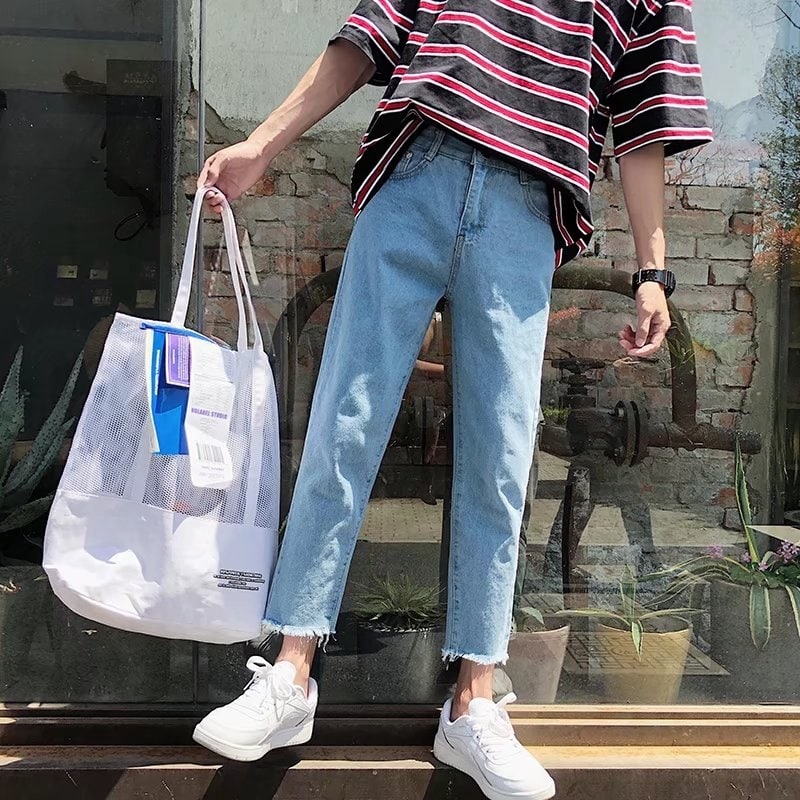[HCM]( Jean dày) Quần Jeans Nam Xả Lai- Quần Baggy Nam Thời Trang Unisex- Phong cách thời trang hàn quốc