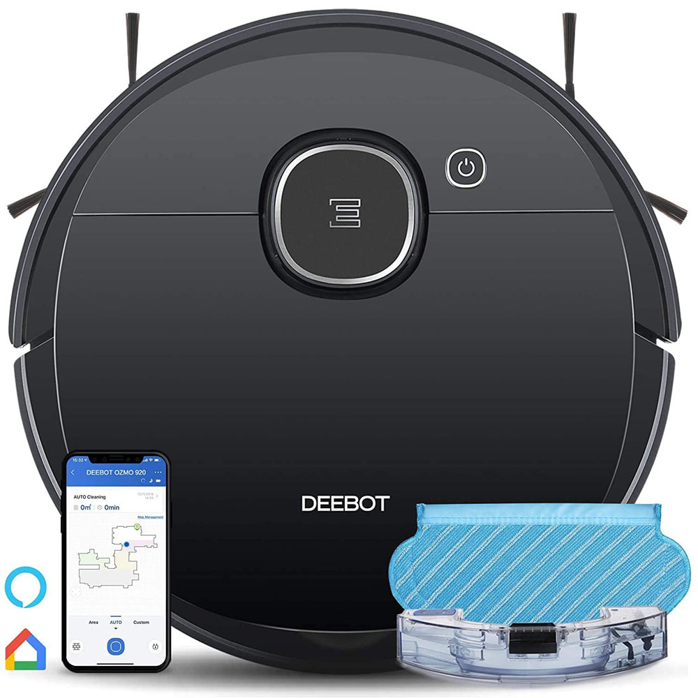 Robot hút bụi lau nhà ecovas deebot ozmo 920 điều hướng thông minh: smart navi™ 3.0 technology, vẽ bản đồ và lập trình khu vực làm sạch, - nhập khẩu 100% từ đức bảo hành 12 tháng, 1 đổi 1 trong 7 ngày nếu lỗi nsx