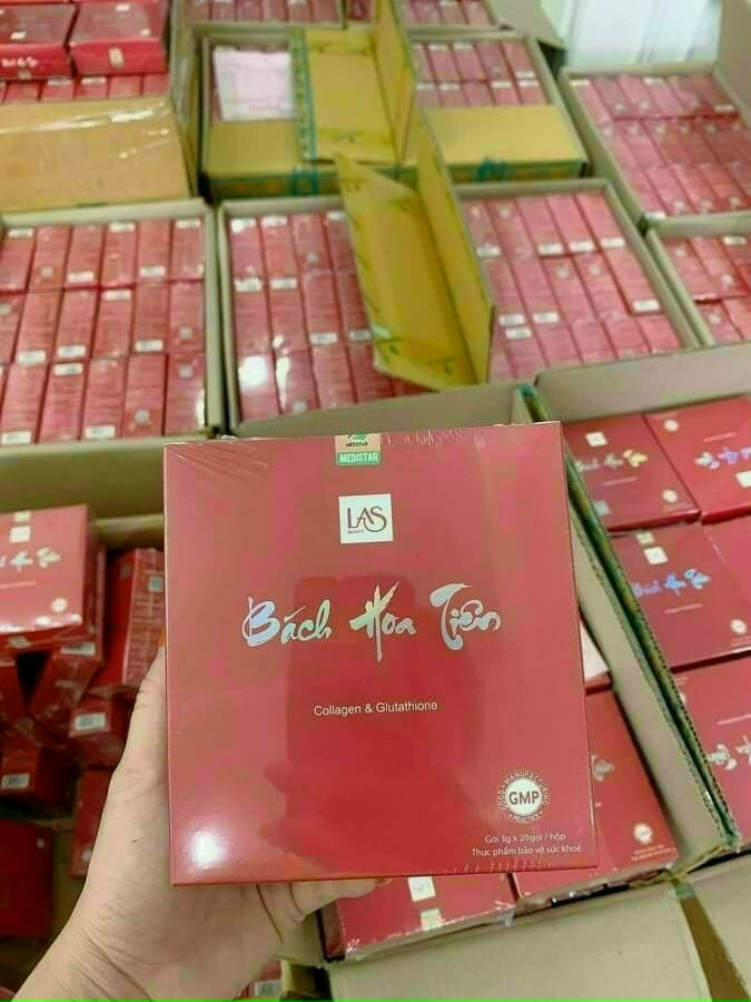 Bách Hoa Tiên Las Beauty Cốm Chính Hãng - Bách Hoa Tiên Uống Đẹp Da Hộp 20 Gói