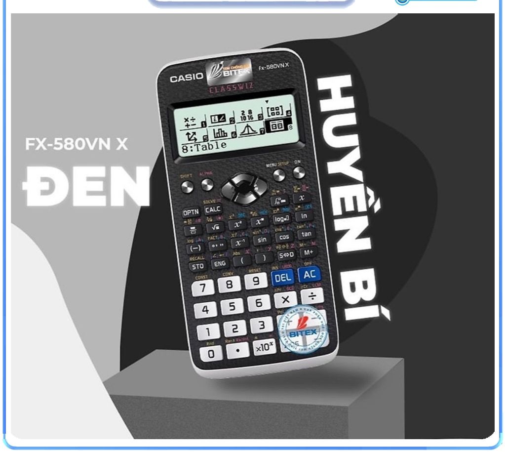 MÁY TÍNH CASIO FX 580 VNX ĐEN DÀNH CHO HỌC SINH SINH VIÊN MÀN HÌNH LCD ĐỘ PHÂN GIẢI CAO NÂNG CẤP CHỨC NĂNG GIẢI TOÁN TÍCH HỢP