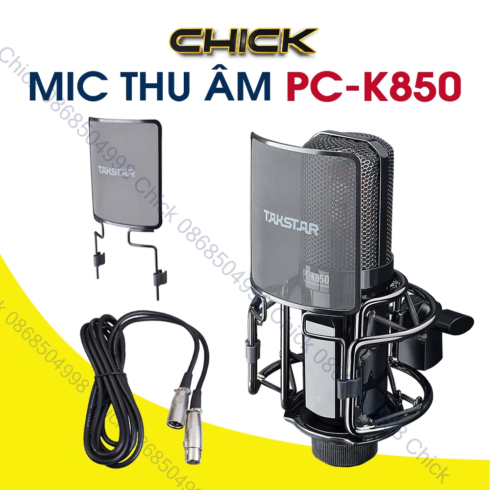 Mic thu âm cao cấp takstar pc-k850 hát karaoke, miic thu âm chuyên nghiệp, livestream,, streamer, bảo hành 12 tháng