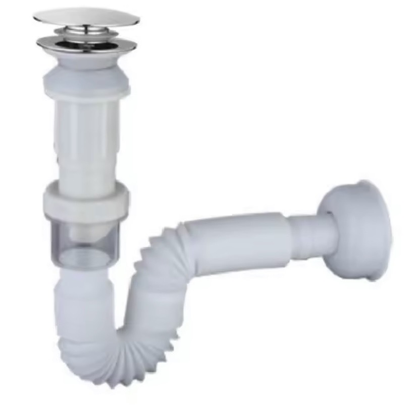 Xã Lavabo nhấn/ xã kiếng nhựa ABS, Lõi đồng, Chóng Hôi /Trắng