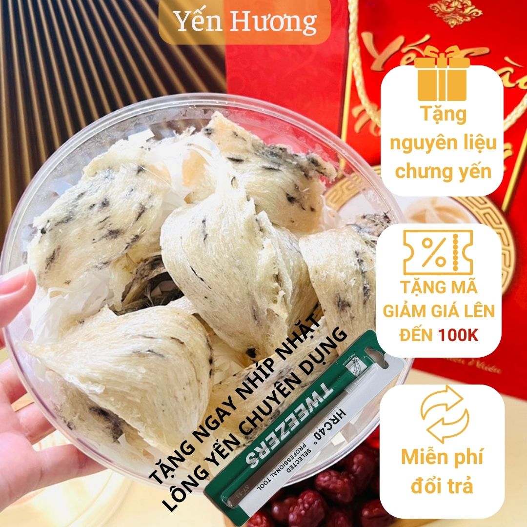 Tổ yến sào thô hàng tuyển nguyên tổ - nguyên chất ít lông yến hương yến sào nha trang khánh hòa 100gr