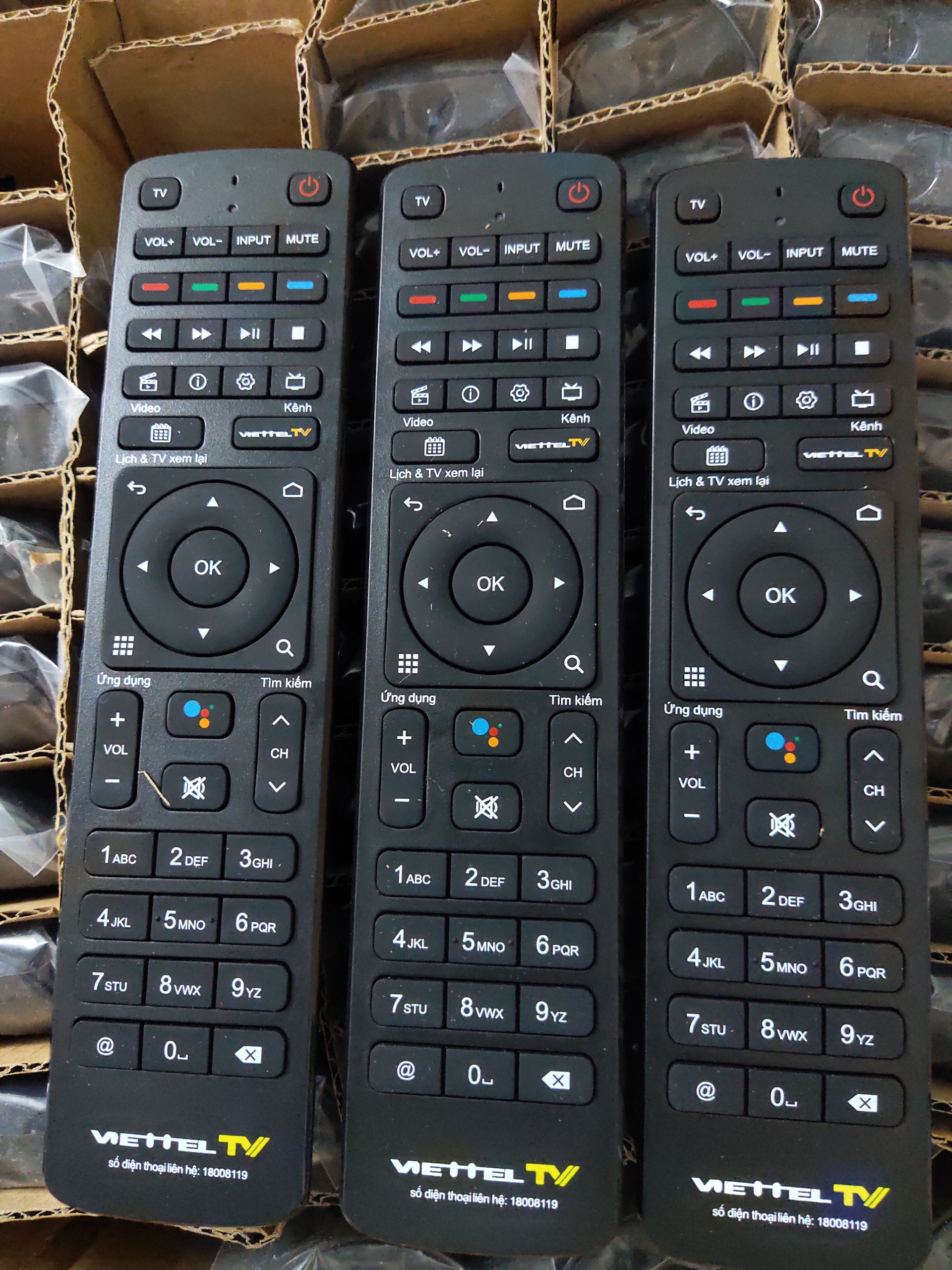 Điều khiển đầu thu Viettel TV Box 4K Viettel Android TV box điều khiển giọng nói