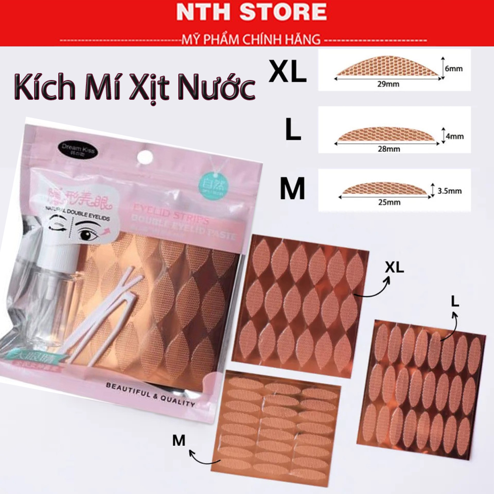 Kích mí mắt tàn hình dán bằng nước Dream Kiss