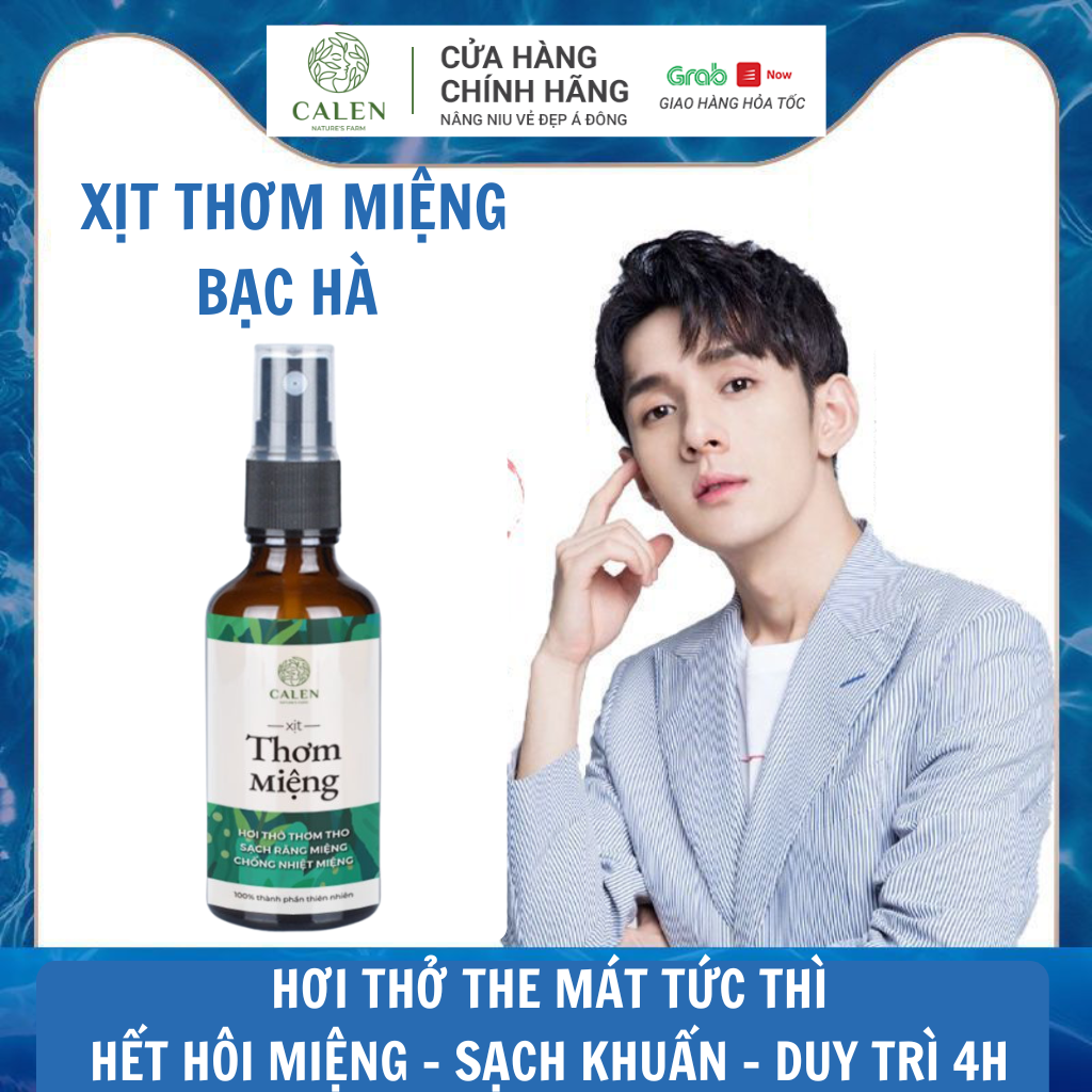 [Hôi miệng] Xịt khử hôi miệng siêu cấp Calen Nature Farm diệt vi khuẩn khoang miệng giữ hơi thở thơm tho 6 tiếng