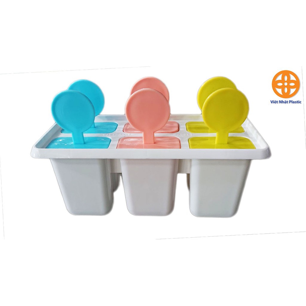 Khuôn làm kem 6 que nhựa Việt Nhật