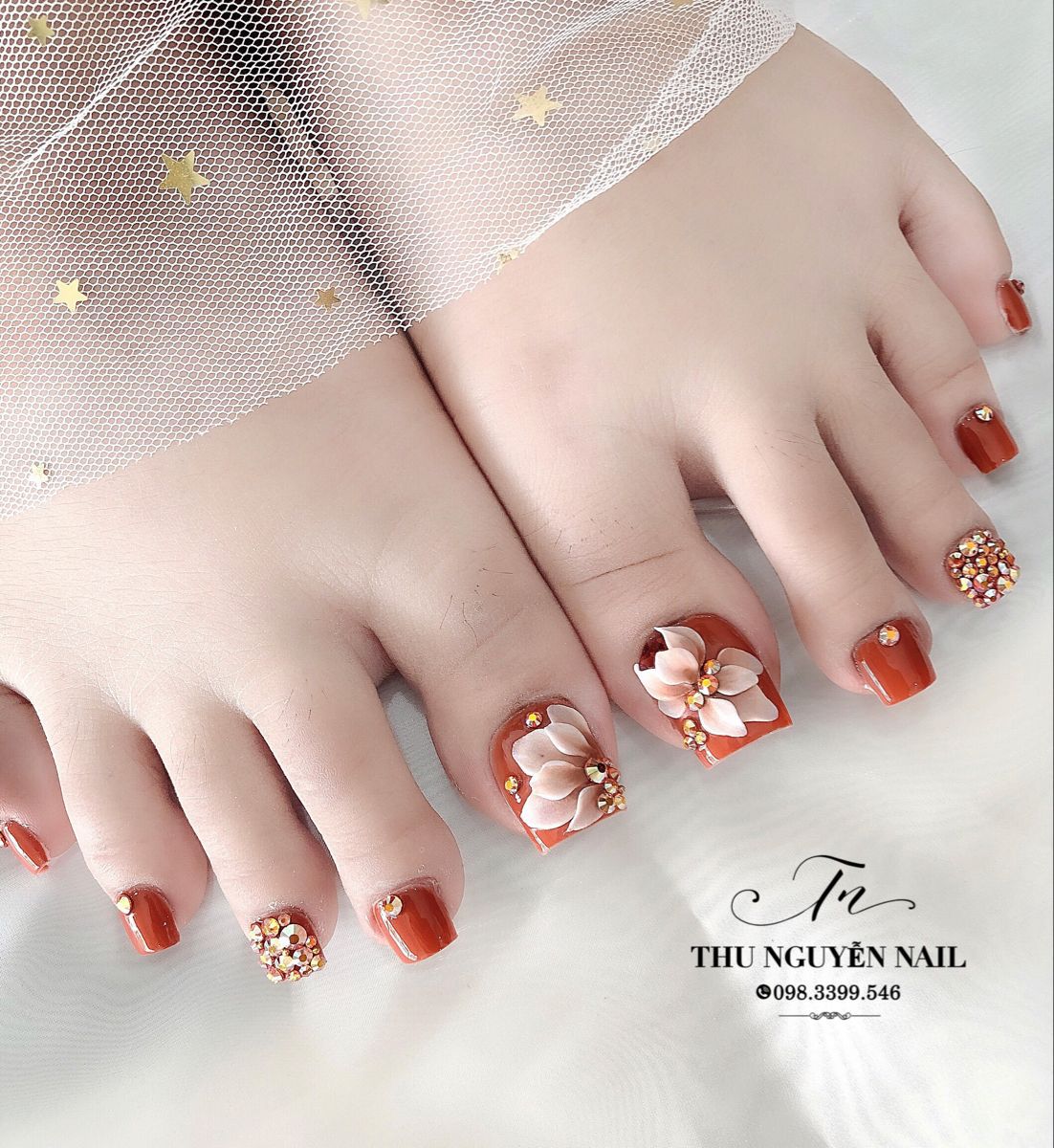 TOP 99+ Mẫu móng chân đẹp nhẹ nhàng, sáng da, mẫu móng Hàn Quốc 2023