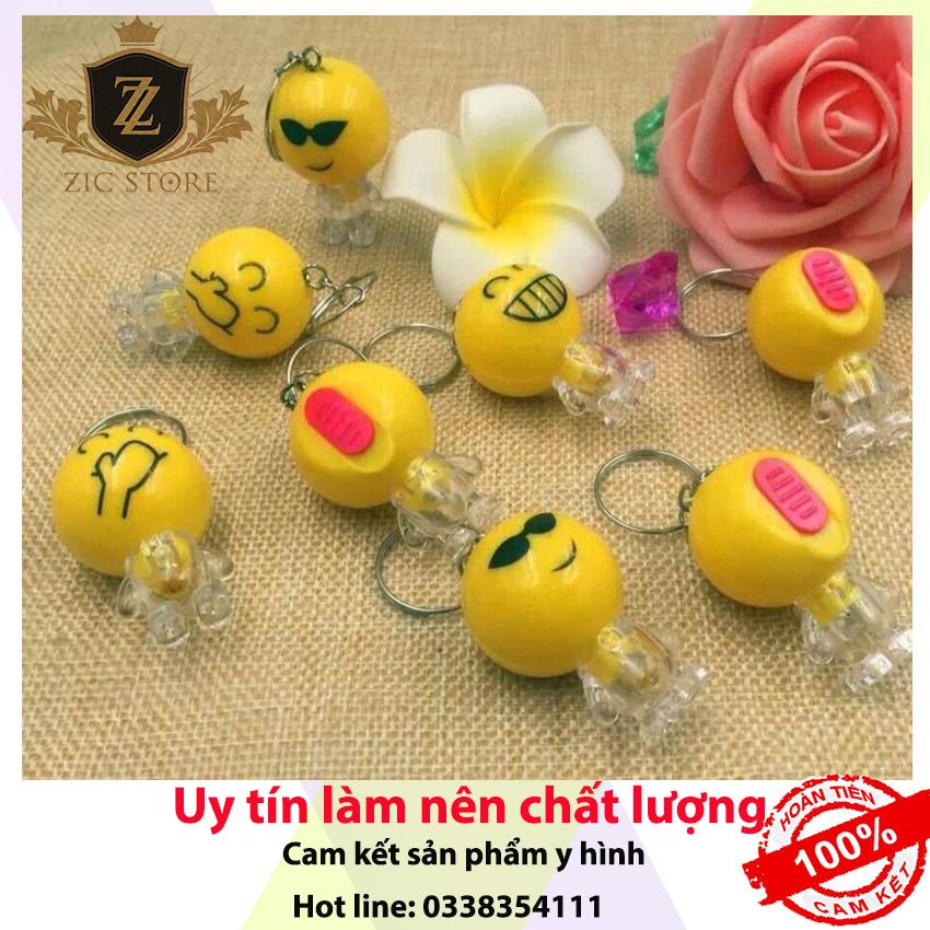 Móc chìa khóa Emoji có đèn-Móc chìa khóa-Móc chìa khóa đèn led-Móc treo chìa khóa-Biểu cảm đáng yêu-Dễ thương-Zing Zic-Zic Store