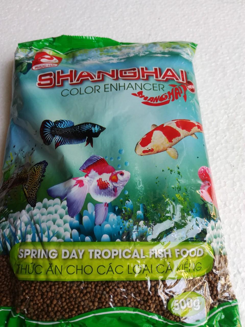 Thức Ăn Cá ShangHai 500g  ( Viên nhỏ 2mm)- Cám Cá Cảnh