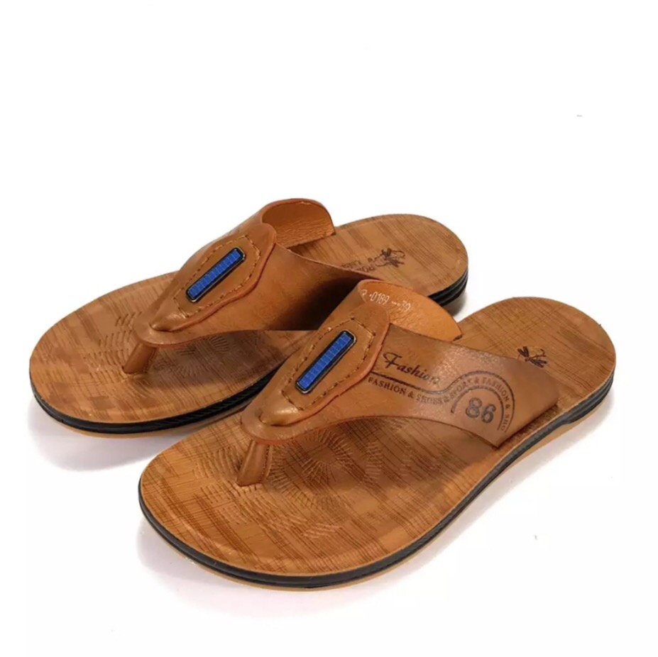 Dép tông da nam ,đế cao su đúc chống nước rất tốt ,đi mưa thoai mái