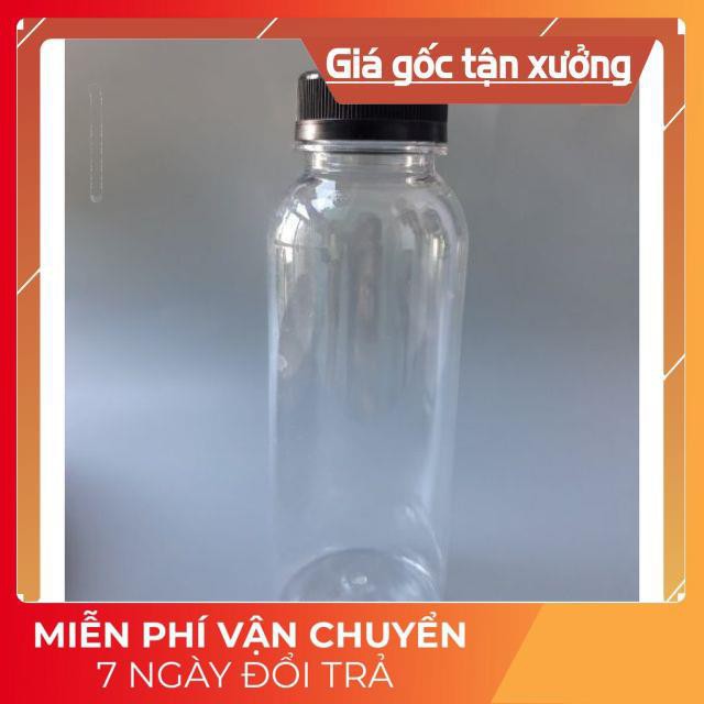 Chai nhựa 350ml cổ rộng đựng trà sữa, nước trái cây