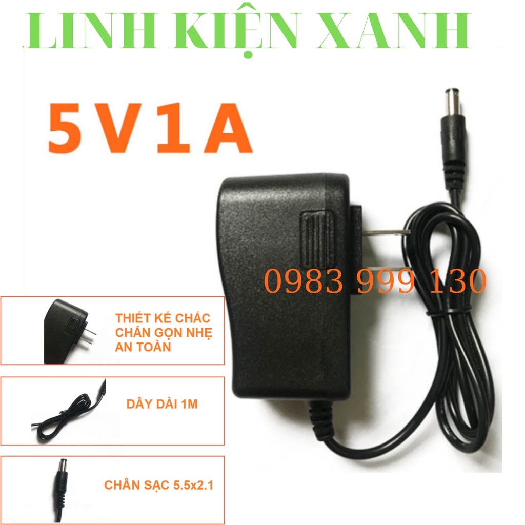 Bộ sạc nguồn adapter ac-dc: 5v - 1a , sạc máy chấm công 5v1a