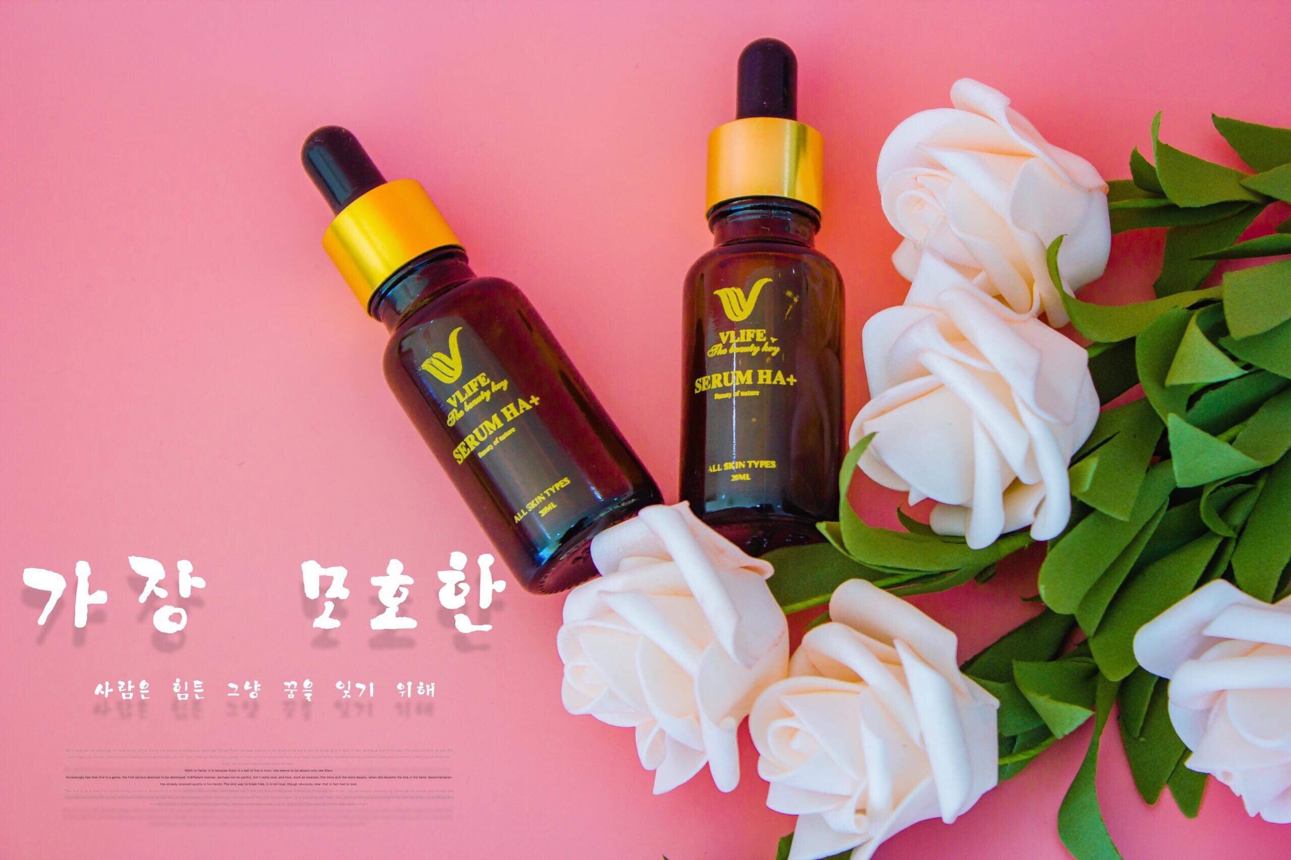 COMBO 2 SERUM HA PLUS VLIFE -MUA 2 TẶNG 2 (Tặng kèm 2 nạ nhau thai Nhật) -FREE SHIP