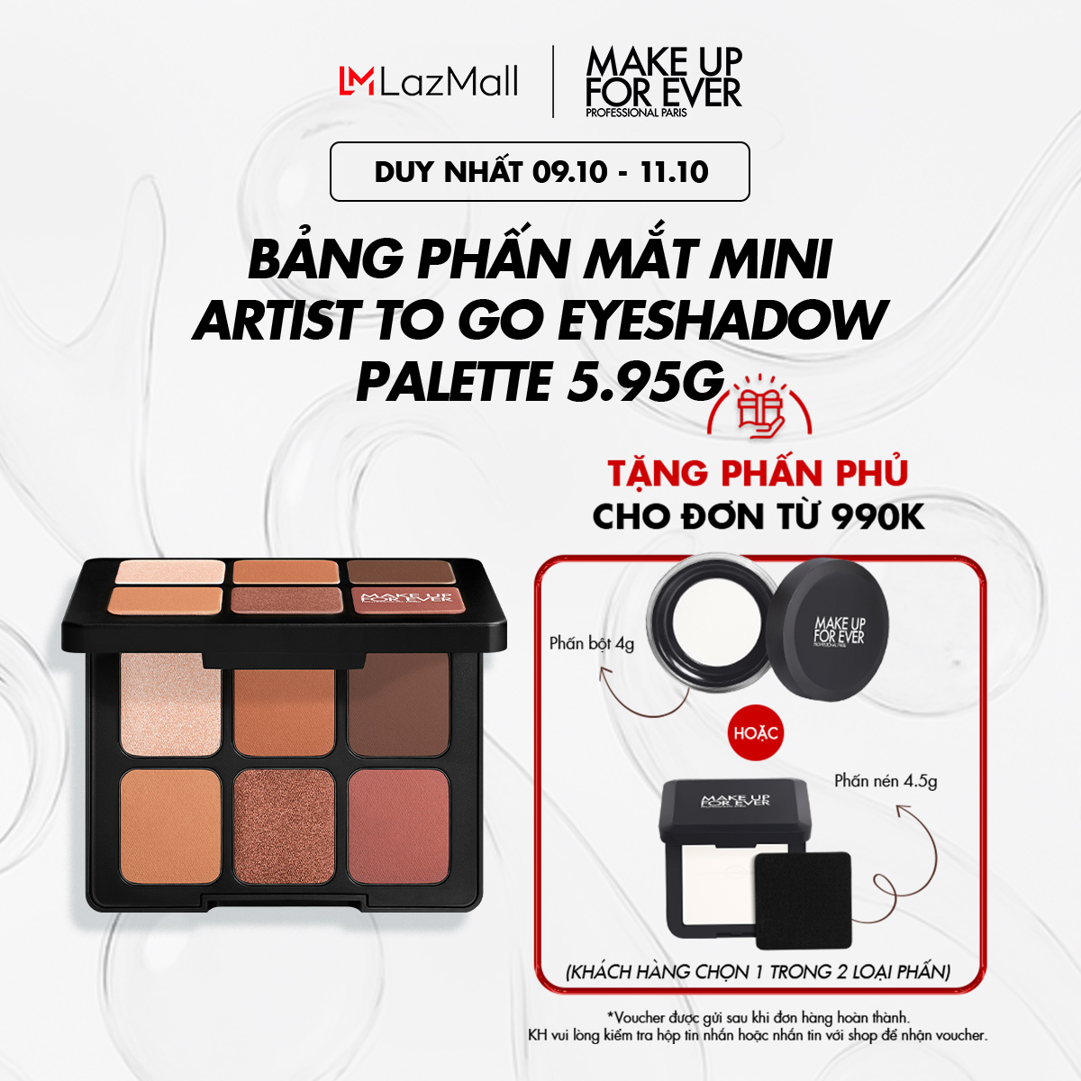 MỚI - Bảng Phấn Mắt Mini ARTIST TO GO EYESHADOW PALETTE 5.95G