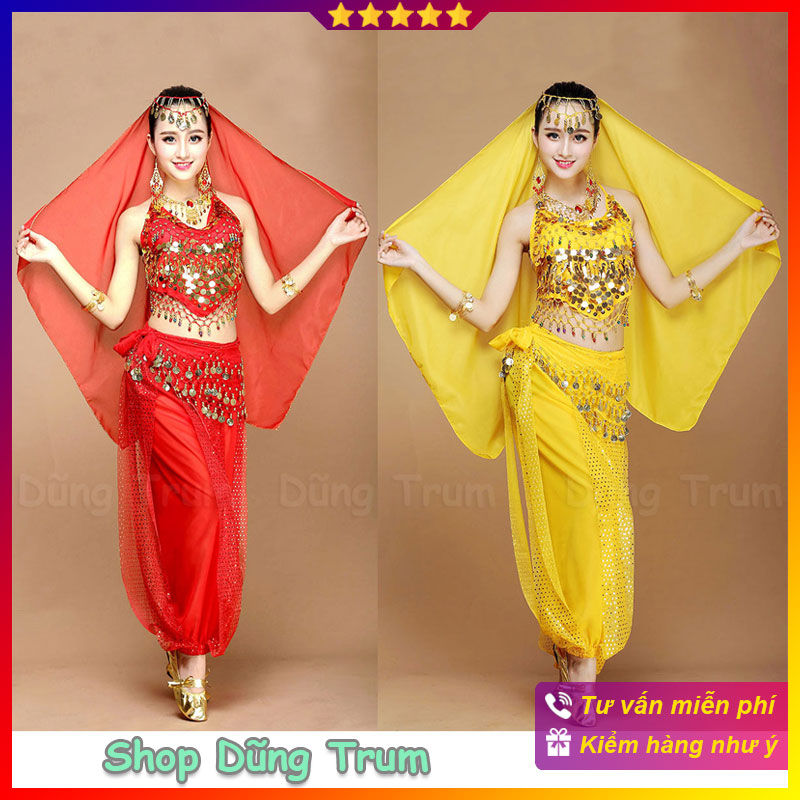 Trang phục múa Ấn độ trẻ em váy Ấn Độ múa biểu diễn Váy  Áo hai dây   Shopee Việt Nam