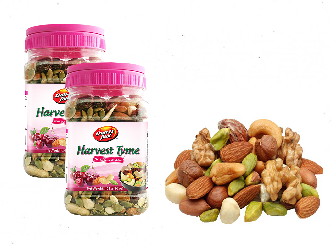 COMBO 2 HỘP HẠT DINH DƯỠNG HỖN HỢP VÀ TRÁI CÂY DAILY NUT 454GR DAN D PAK xuất khẩu đài loan, sản phẩm là sự hòa quyện của các loại hạt cao cấp: hạnh nhân, điều,hạt bí ngô ,cherries,việt quốc, nam việt quốc