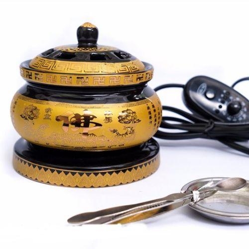 Lư xông trầm, lư đốt trầm điện điện có hẹn giờ chỉnh nhiệt gốm sứ cao cấp chịu nhiệt