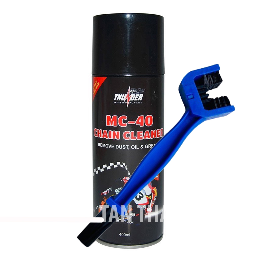 Bộ rửa xịt sên thunder mc-40 400ml và bàn chải chà sên chuyên dụng-pttt