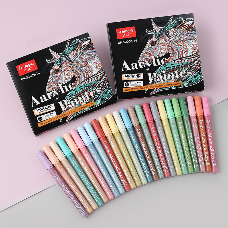 Bộ bút sơn acrylic guang painter 12/24 màu, morandi , vẽ trên mọi chất liệu