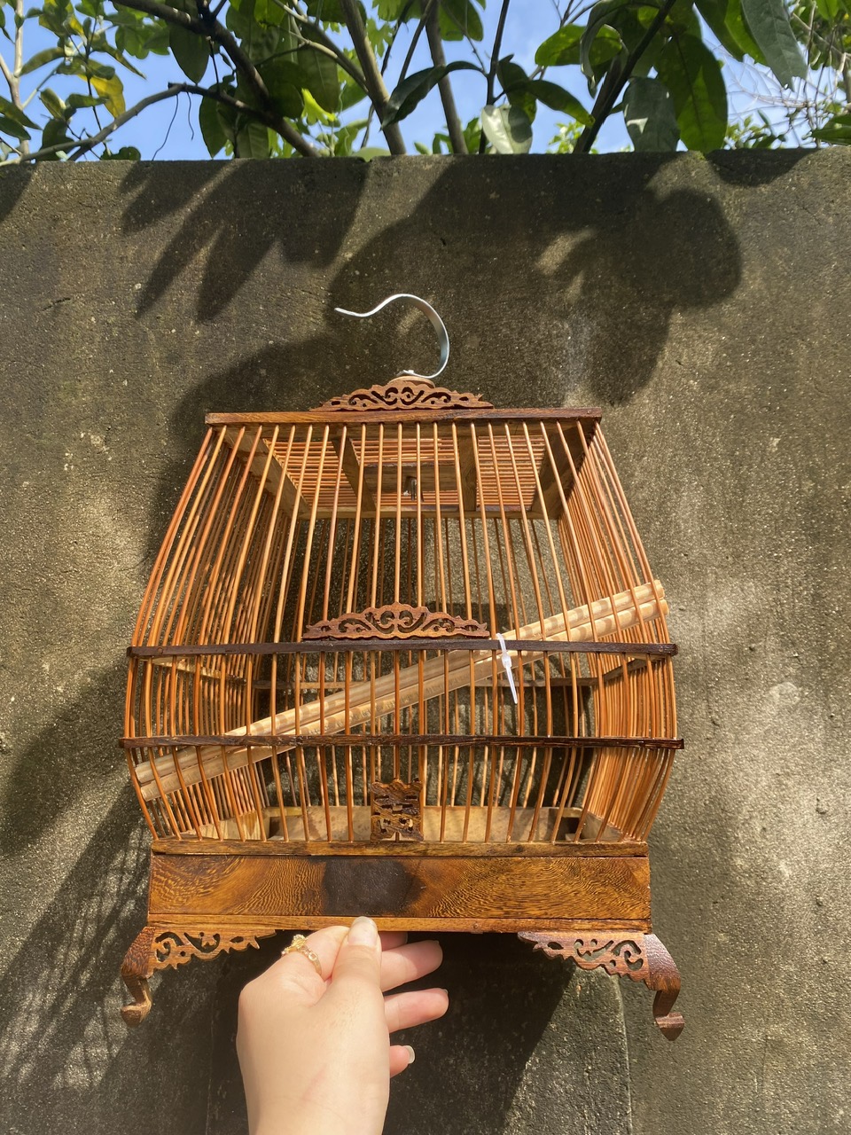 Lồng Chim Sing Ráp Sẵn Dành Cho Chim Khuyên Hút Mật 5 Màu Ốc Mít Chất Liệu Gỗ Đẹp Lồng Chim Thế An An
