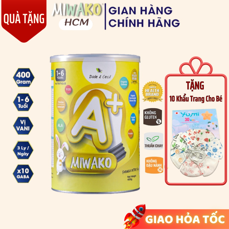Sữa Miwako A+ Cho Bé Từ 1 Tuổi Vị Vani 400g x 1 Hộp - Miwako Sài Gòn