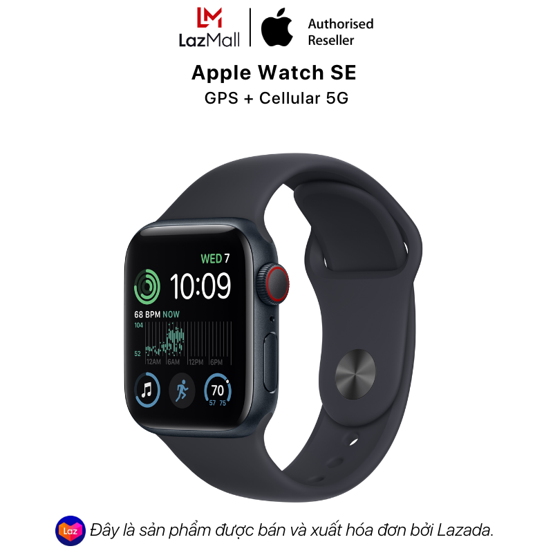Apple Watch S8 GPS + Cellular(5G) Viền Nhôm Với Dây Cao Su - Hàng Chính  Hãng 