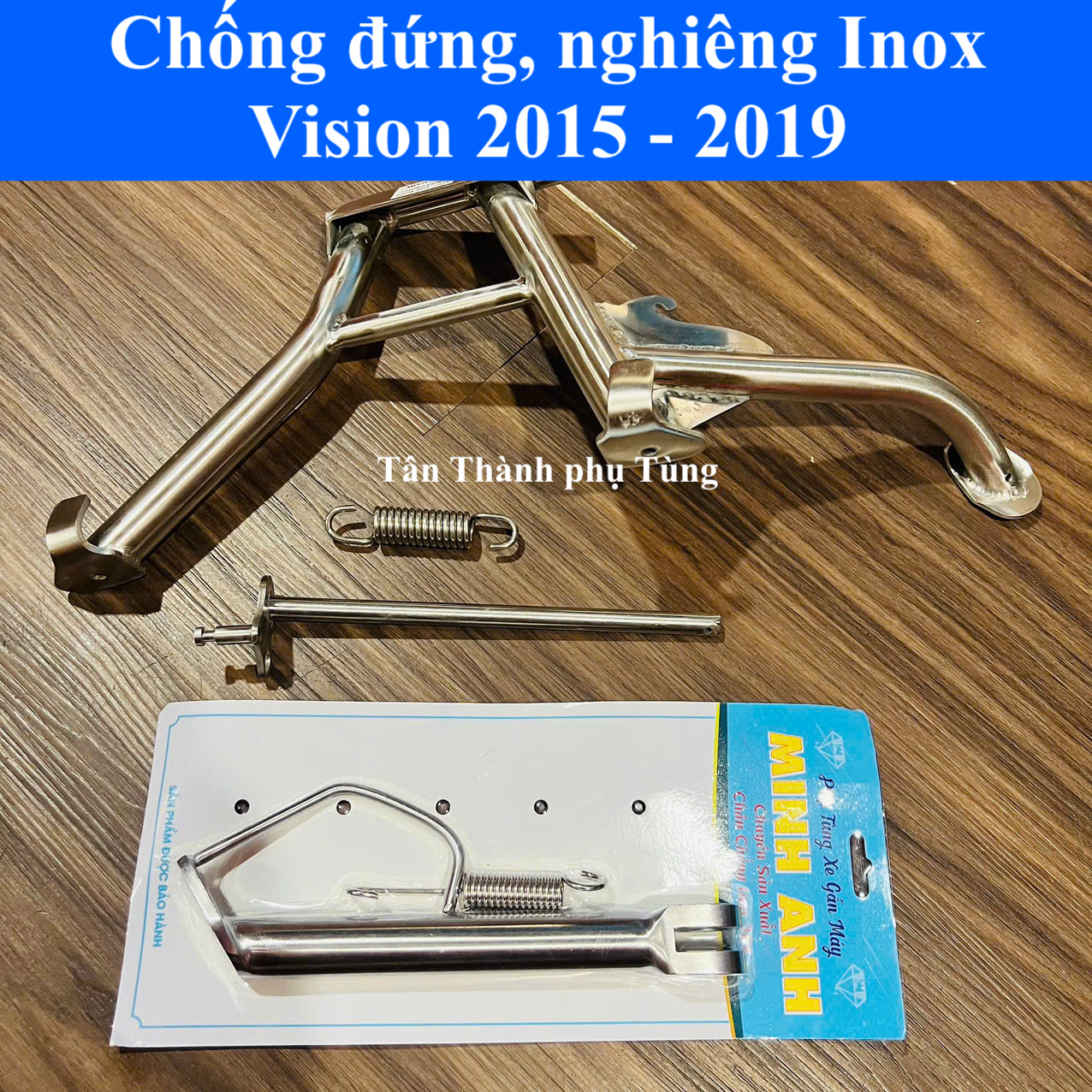 Combo chống nghiêng chống đứng lò xo Inox xe Vision 2015 - 2019   Minh Anh   
