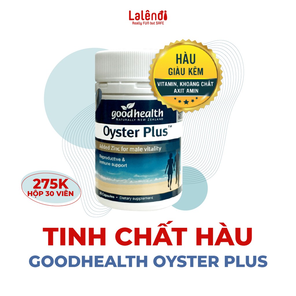 Tinh chất hàu New Zealand Good Health Oyster Plus tăng cường sinh lý nam giới (30 viên/lọ)